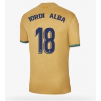 Barcelona Jordi Alba #18 Fotballklær Bortedrakt 2022-23 Kortermet